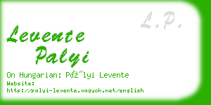 levente palyi business card